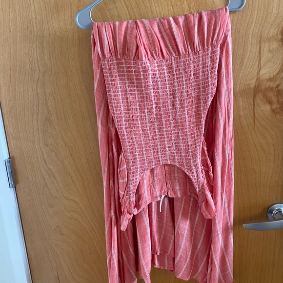 Free People Chambray Stripe coral maxi dress - Picture 2 of 7